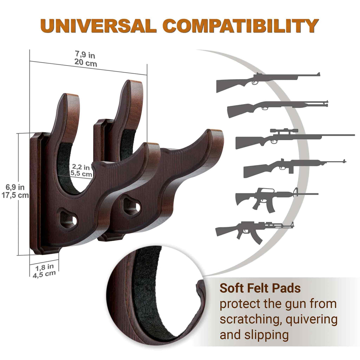 Beautifully crafted Branches Wall-Mounted Rack for your gun!