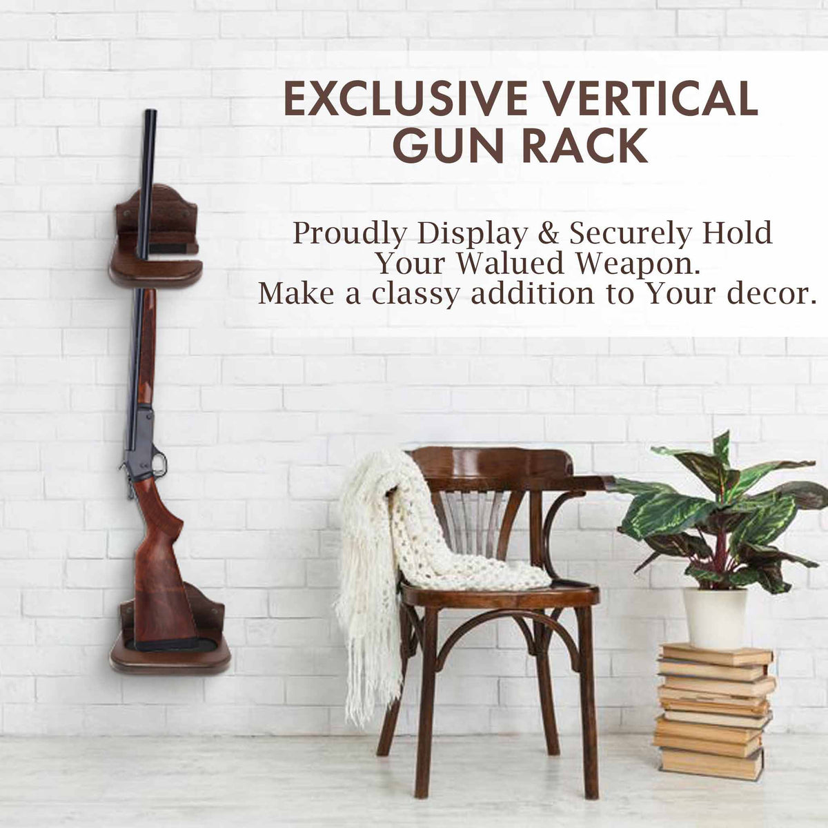 Hold Up Displays Rifle Or Fishing Rod Wall Display Rack