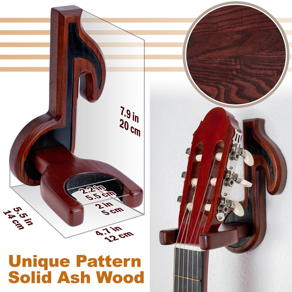 Buy Wooden Guitar Wall Holder Note Online Teslyar