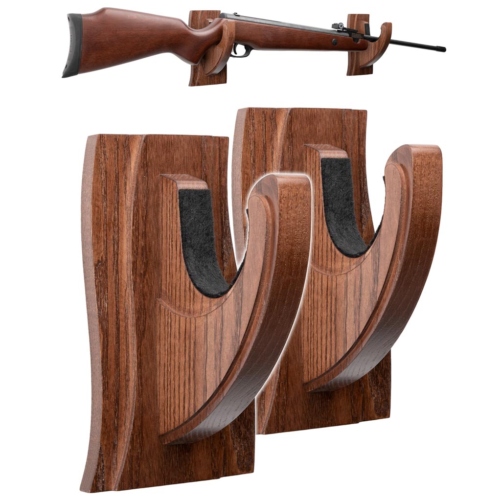 Store your gun safely with Natural Wall-Mounted Gun Rack Wave!